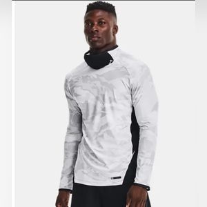 SOLD Under Armour Men's HeatGear Sports Mask Iso-Chill Long Sleeve Tee, White, L